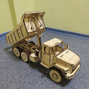 Caminhão Basculante Miniatura - Carroceria de Madeira